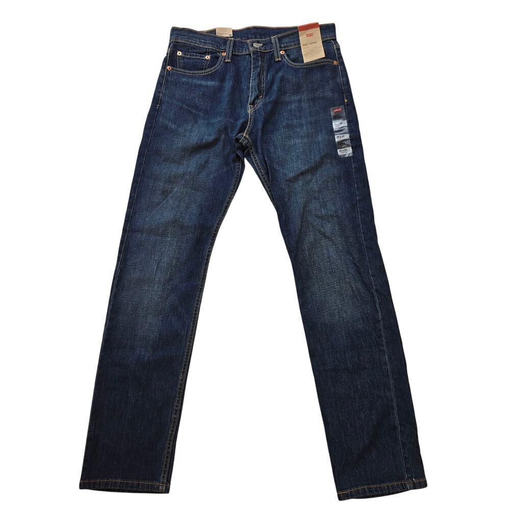 Levi's 502 Regular Taper Fit Blue Medium Wash Men’s Stretch 30 x 32 Jeans NWT